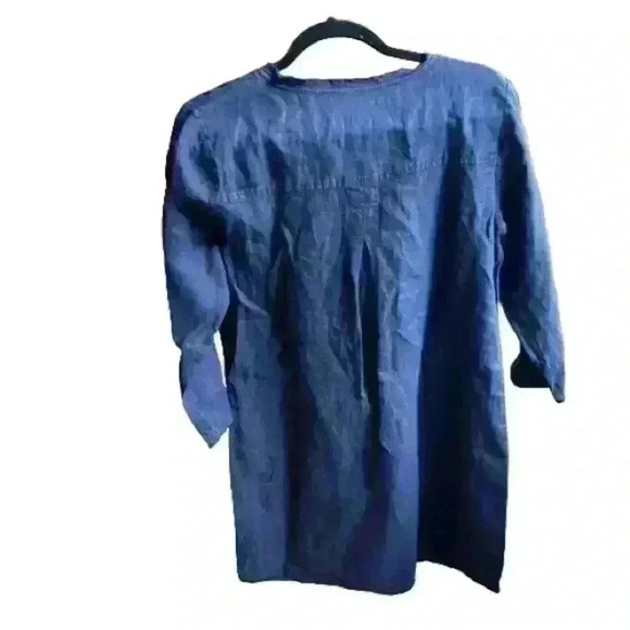 Michael Stars Paloma Frayed Hem Linen Dress - Picture 3 of 7